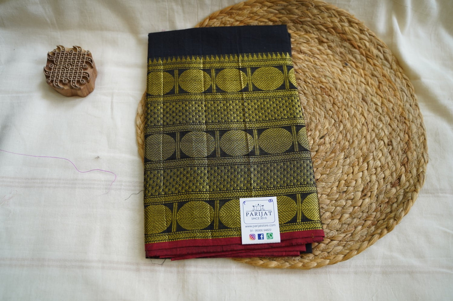 Purple Pure 4gm Gold Kanchi Silk Saree PC10605