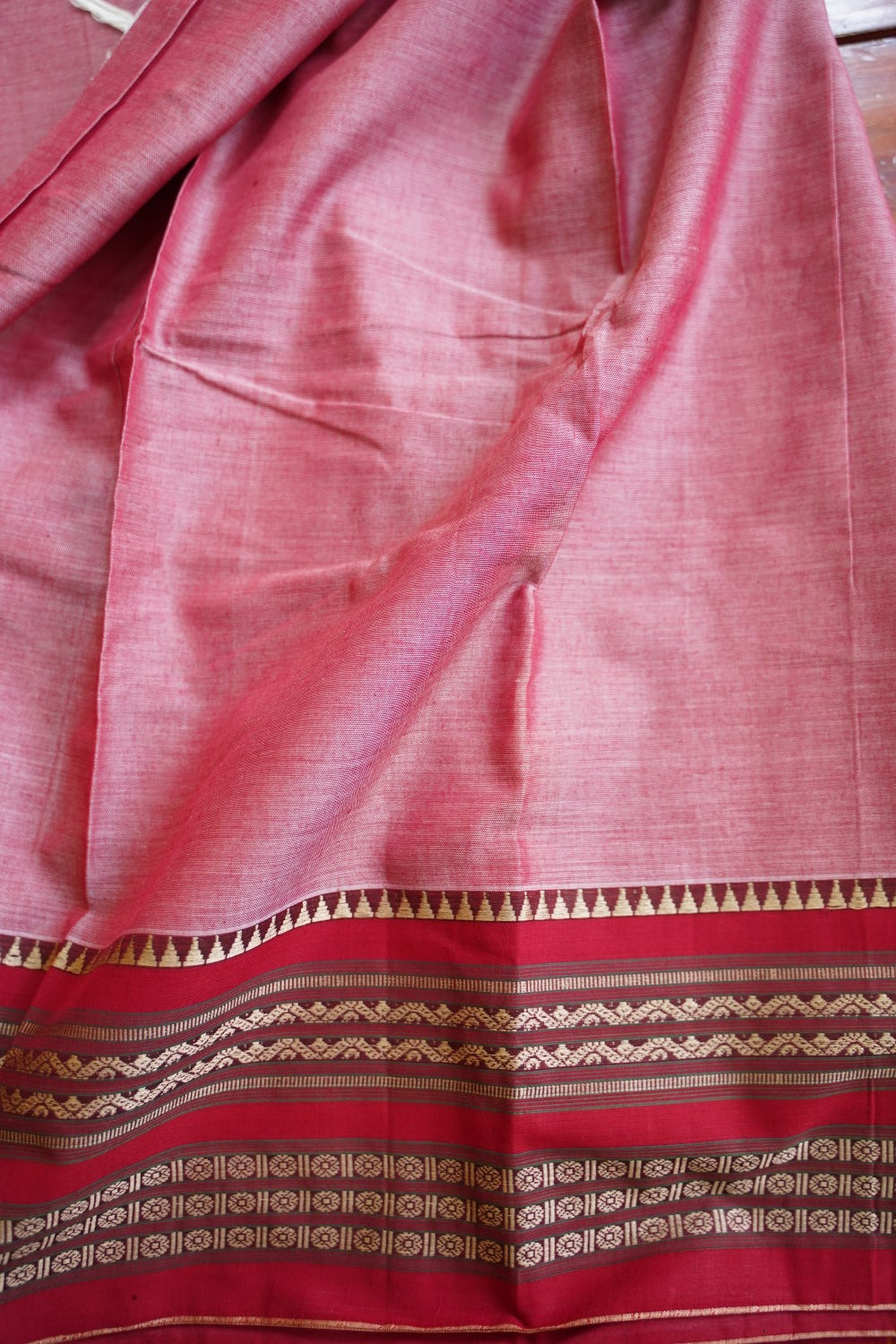 Violet Pure 4gm Gold Kanchi Silk Saree PC10610