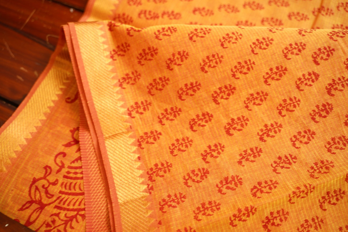 Block Printed Saree PC17621