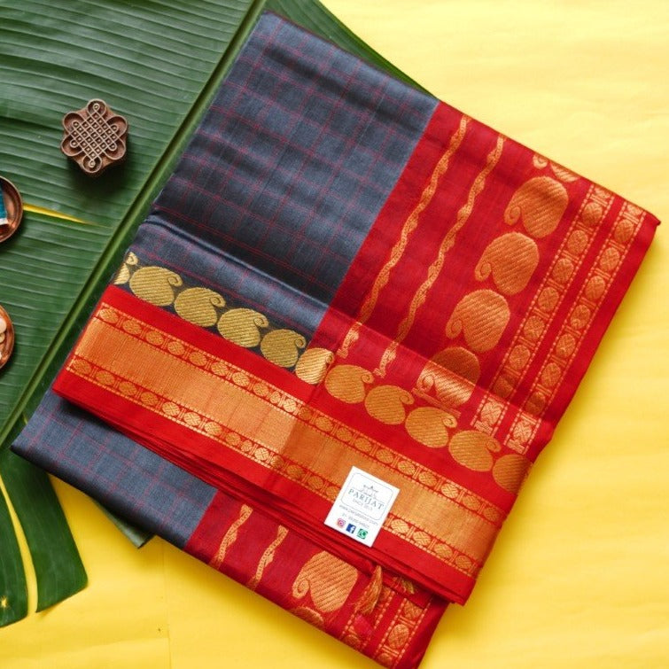 Kanchi Handloom Silk Cotton Saree PC5311 freeshipping - Parijat Collections