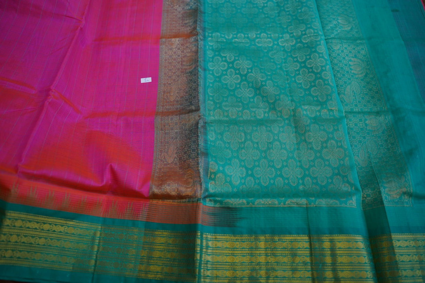 Kanchi  Silk Cotton Saree With Zari Border  PC13095