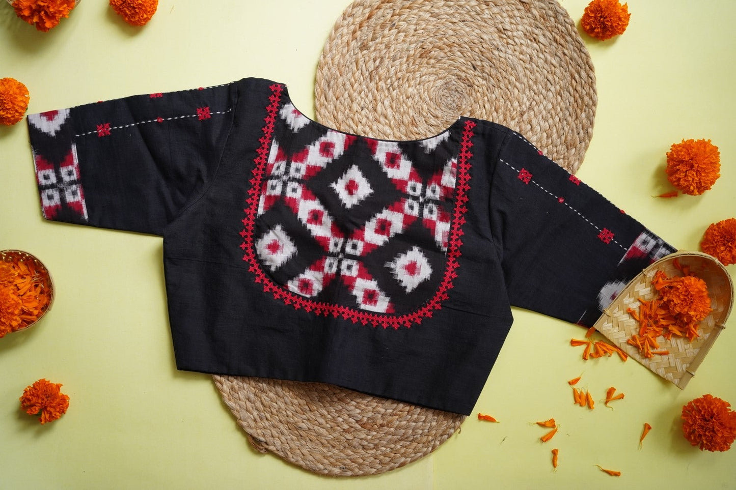 Ikkat Ready made cotton Blouse PC10657