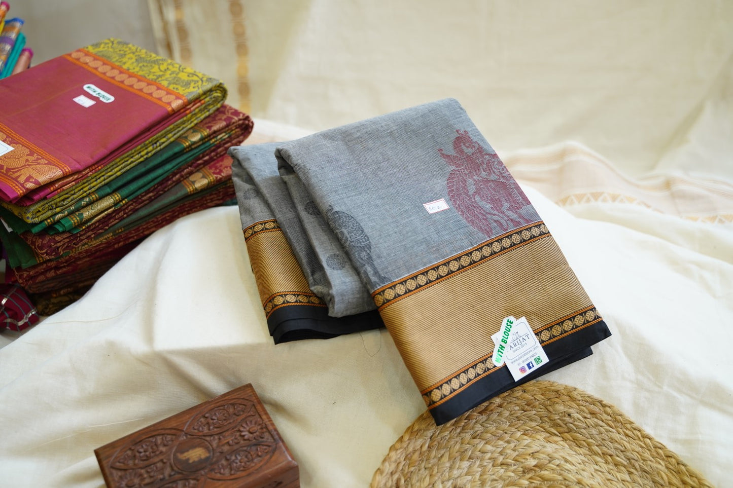 Kanchi handloom Cotton Saree PC13117