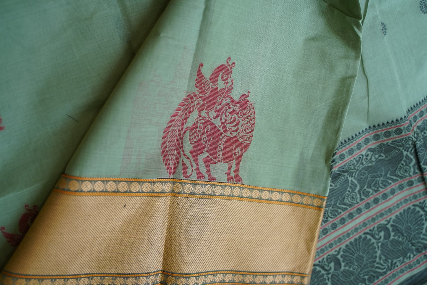 Kanchi handloom Cotton Saree PC13136