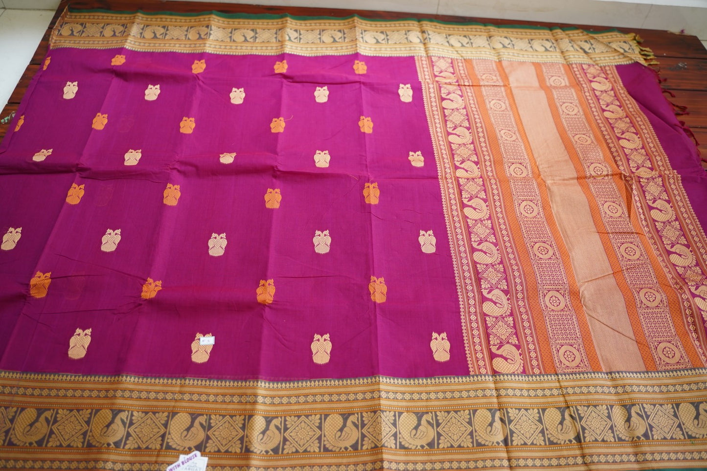 Kanchi handloom Cotton Saree PC13107