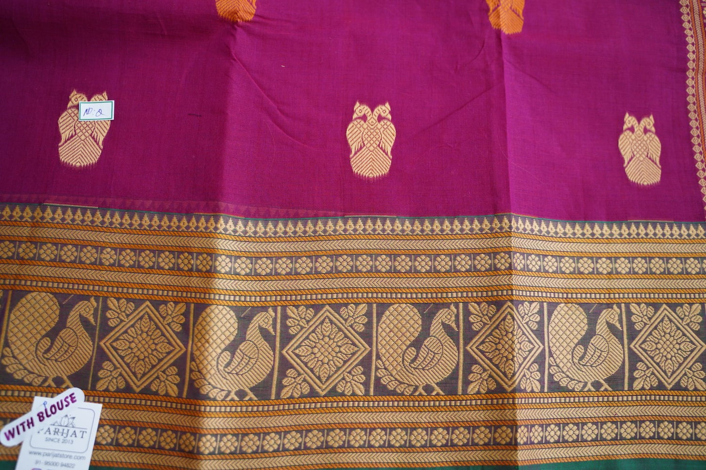 Kanchi handloom Cotton Saree PC13107