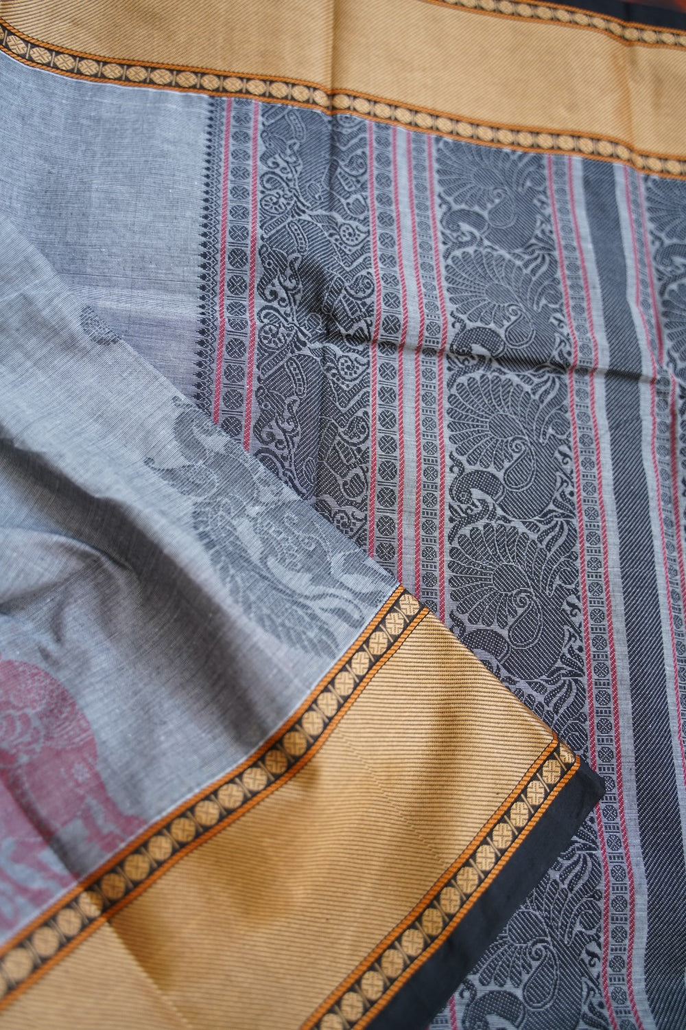 Kanchi handloom Cotton Saree PC13117