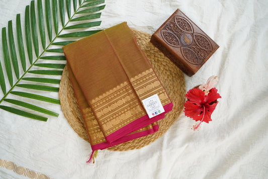 Kanchi handloom Cotton Saree PC15763