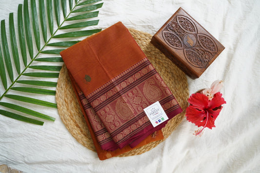 Kanchi handloom Cotton Saree PC15745