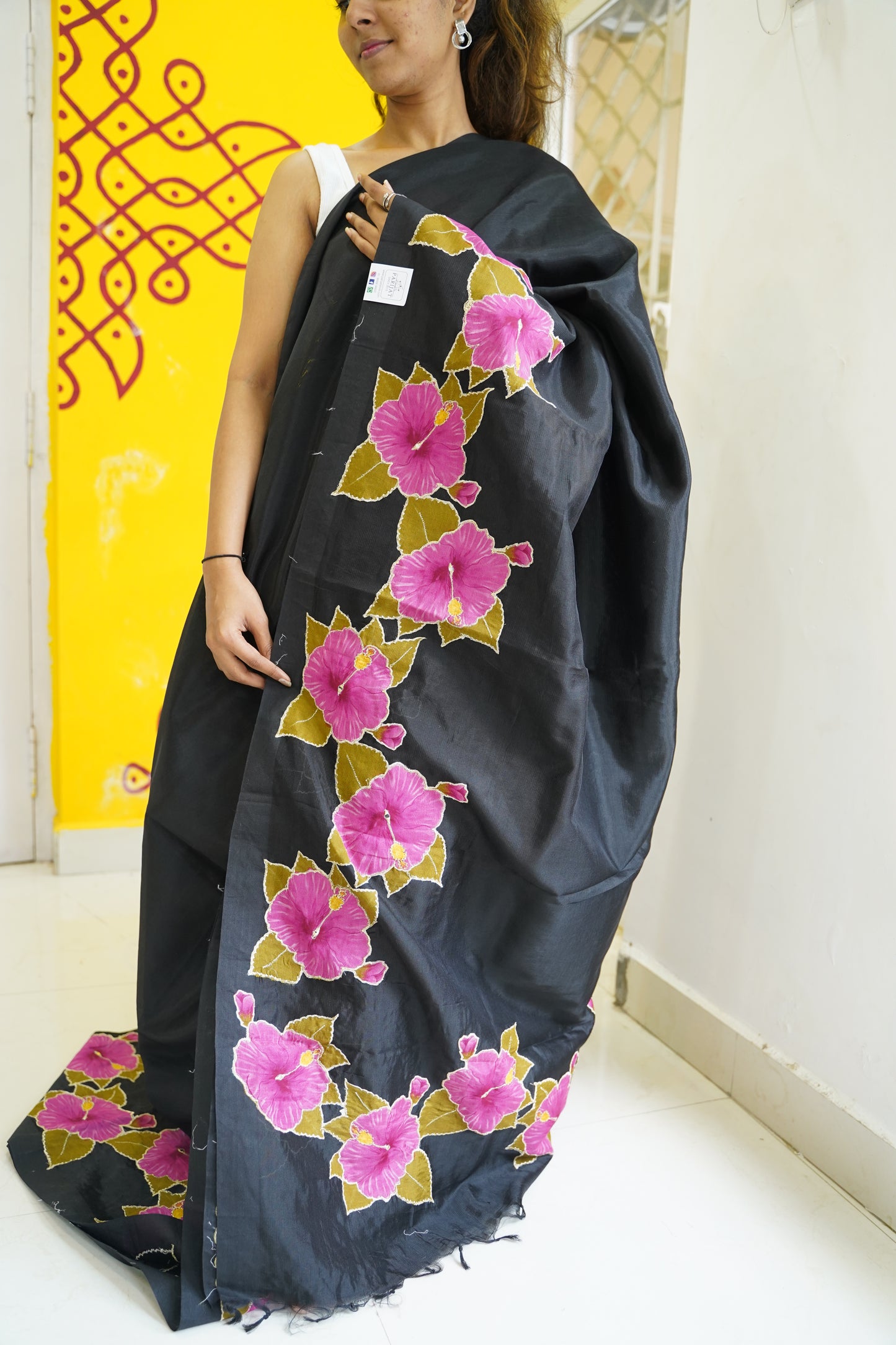 Mangalgiri Silk Cotton Patchwork Saree-PC14114