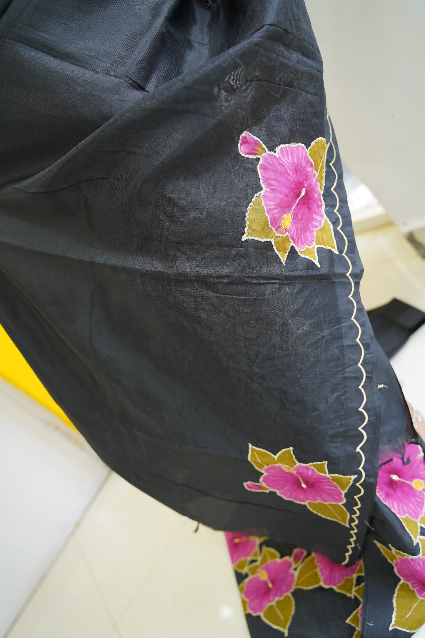 Mangalgiri Silk Cotton Patchwork Saree-PC14114
