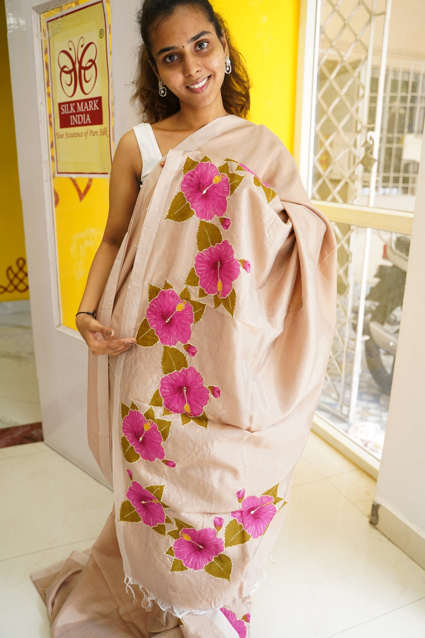 Mangalgiri Silk Cotton Patchwork Saree-PC14111
