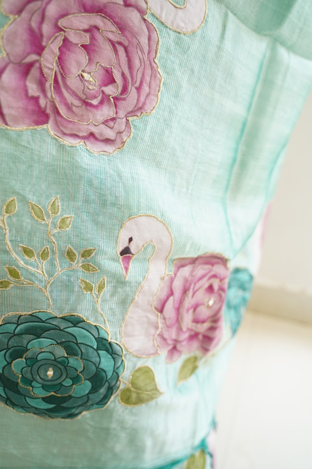 Mangalgiri Silk Cotton Patchwork Saree-PC14110