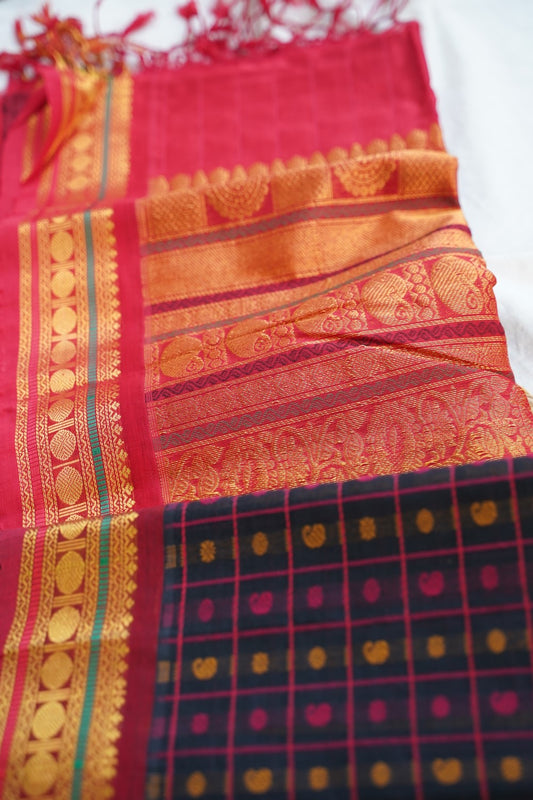 Kanchi Handloom Silk Cotton Saree PC17022