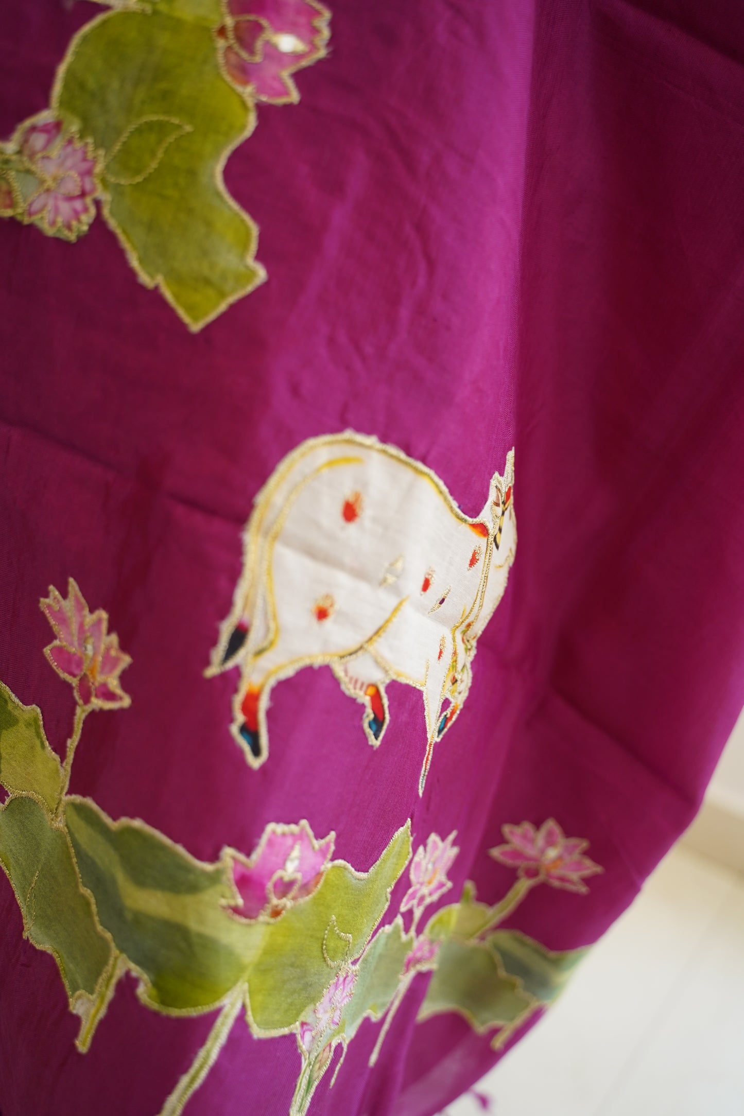 Mangalgiri Silk Cotton Patchwork Saree-PC14118