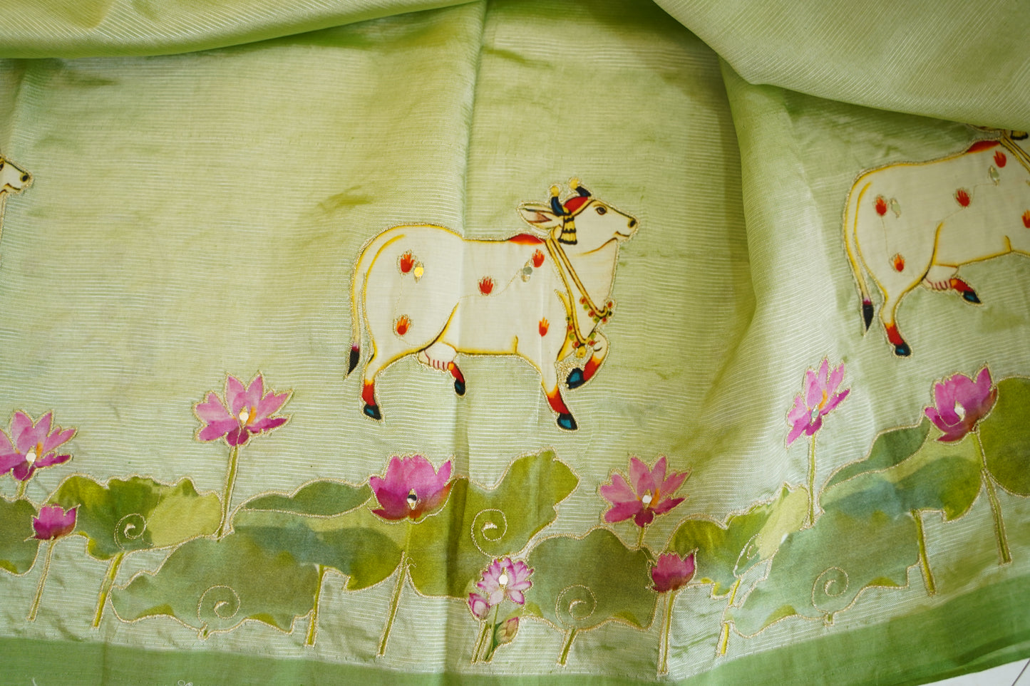 Mangalgiri Silk Cotton Patchwork Saree-PC14117