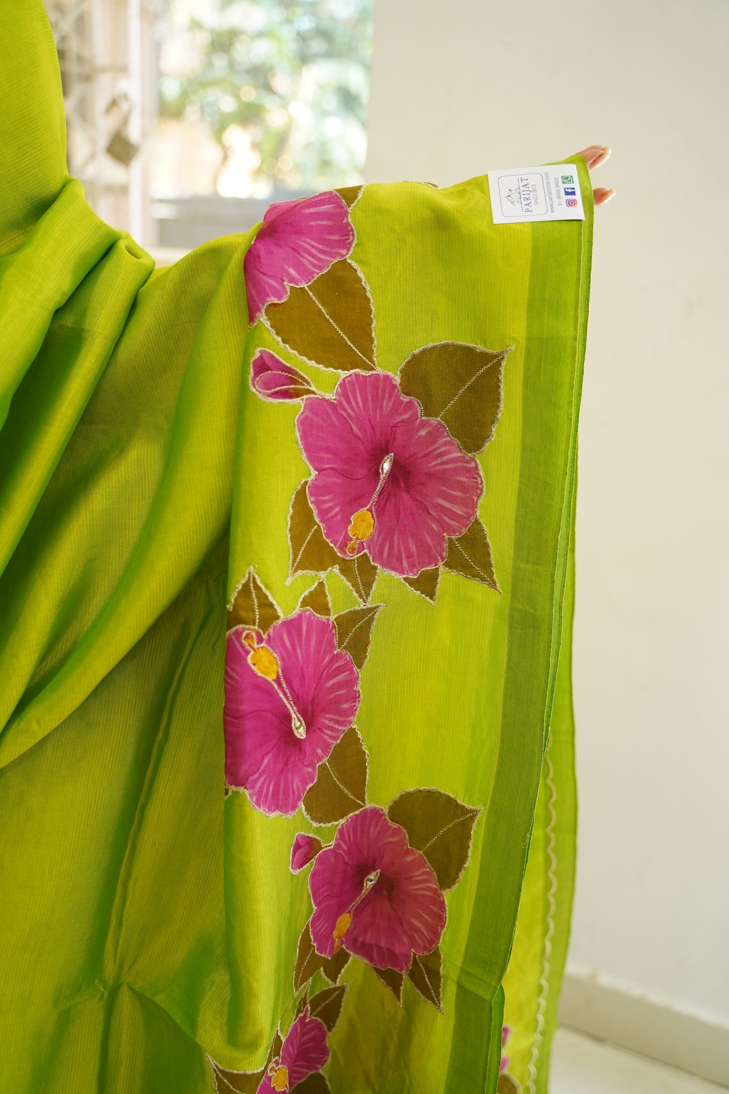 Mangalgiri Silk Cotton Patchwork Saree-PC14116