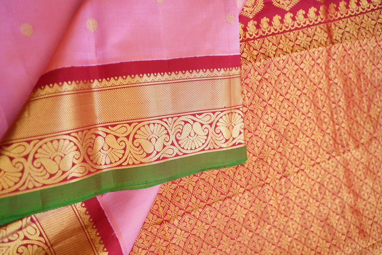 Gadwal Silk Saree With Zari Border PC13317