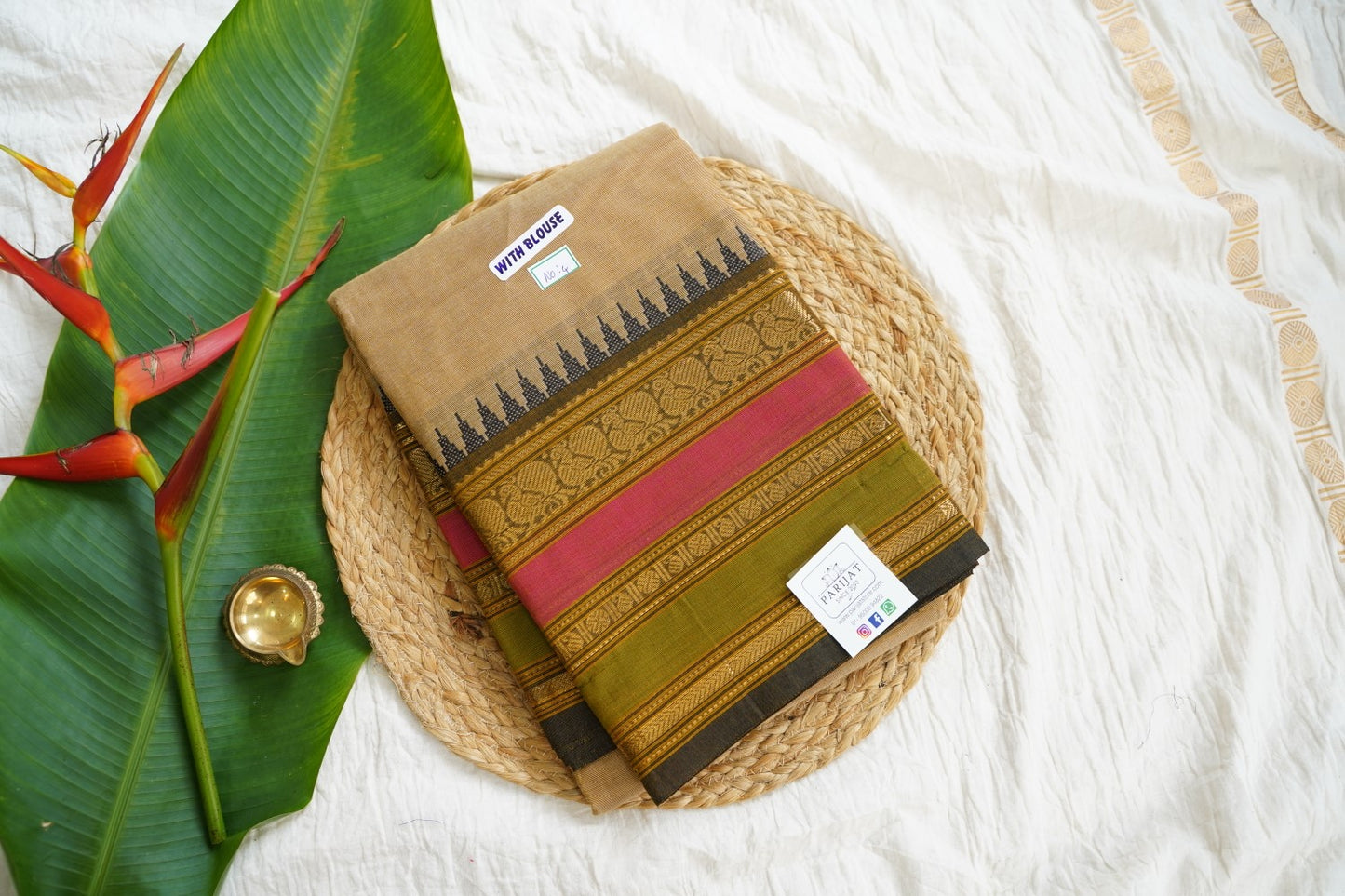 Chettinad handloom Cotton Saree PC15936