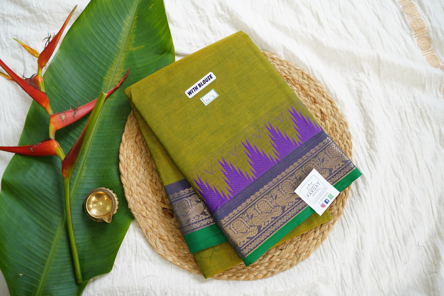 Chettinad handloom Cotton Saree PC15950