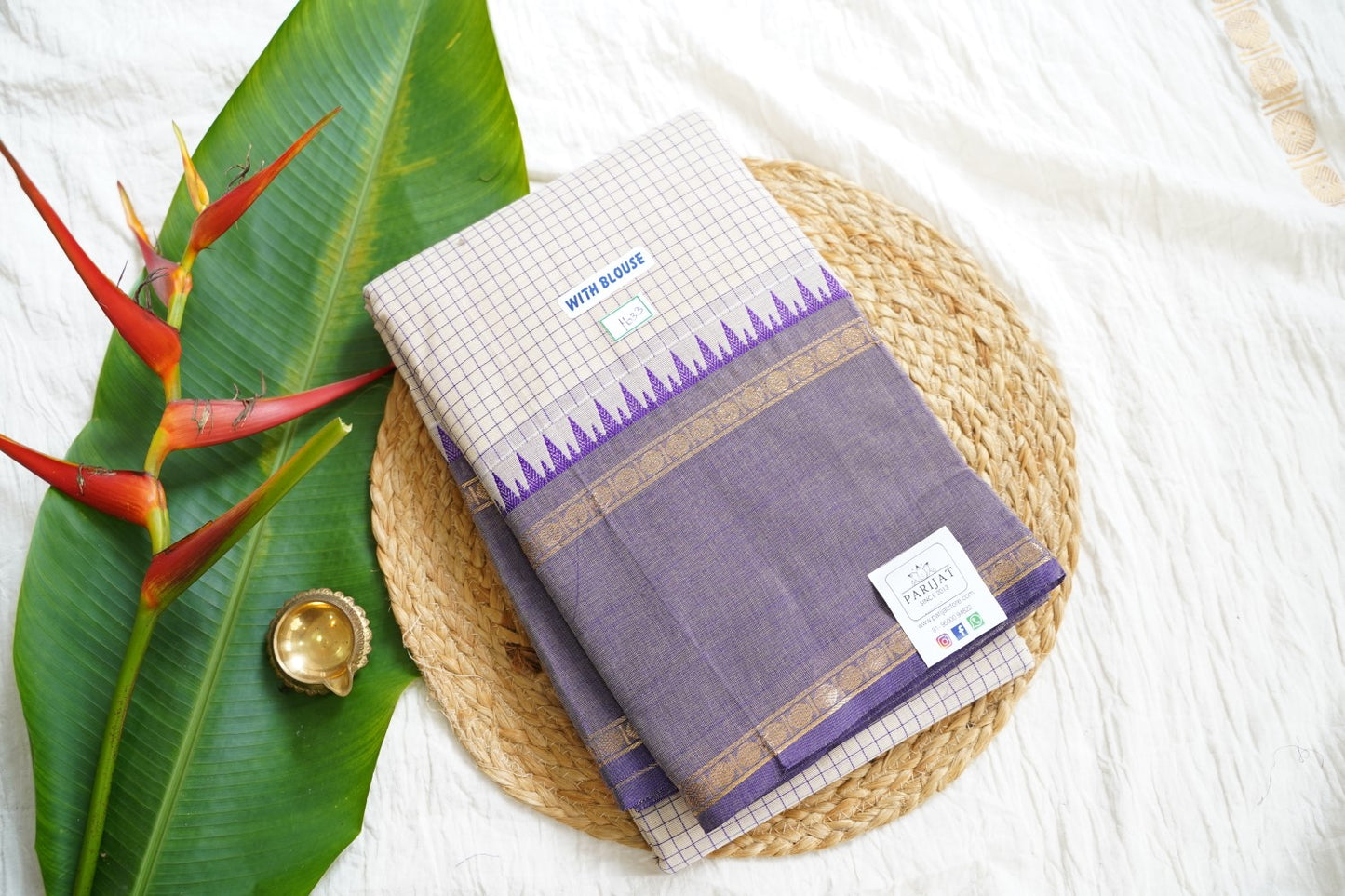 Chettinad handloom Cotton Saree PC15913