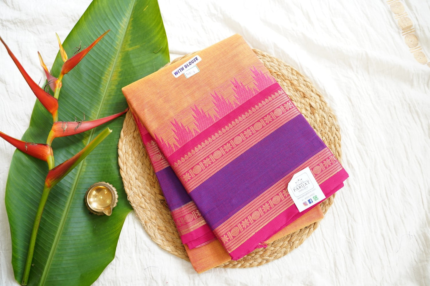 Chettinad handloom Cotton Saree PC15914