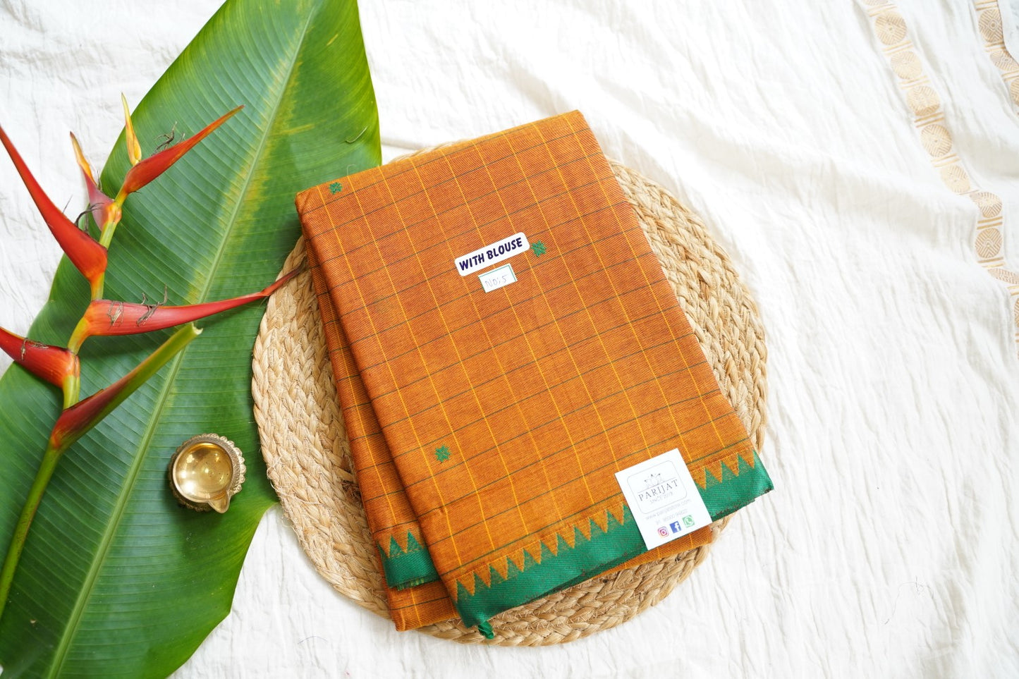 Chettinad handloom Cotton Saree PC15906