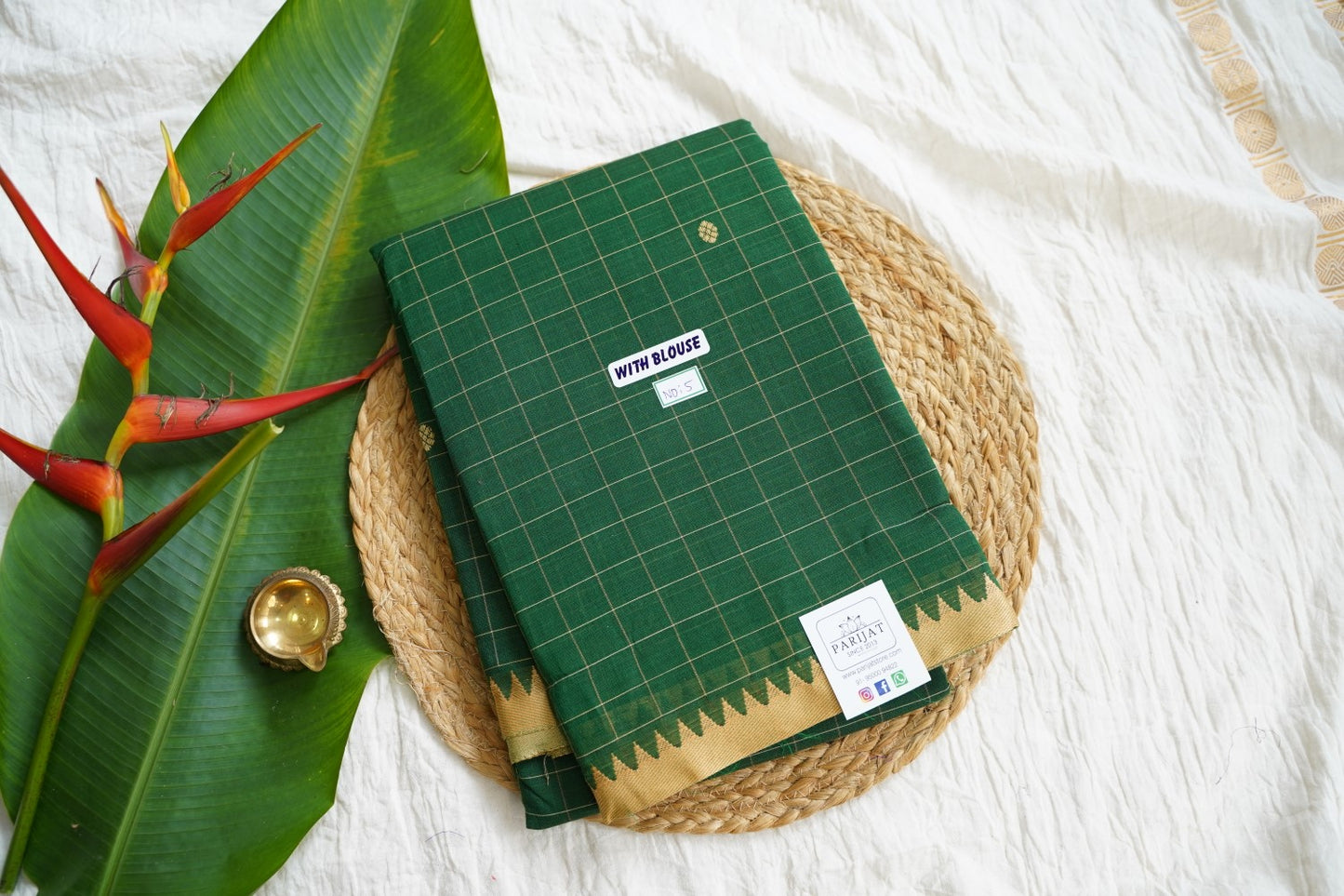 Chettinad handloom Cotton Saree PC15918