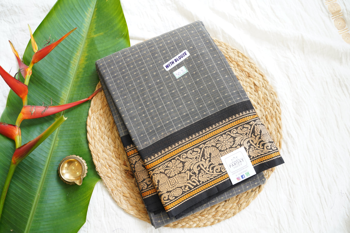 Chettinad handloom Cotton Saree PC15829