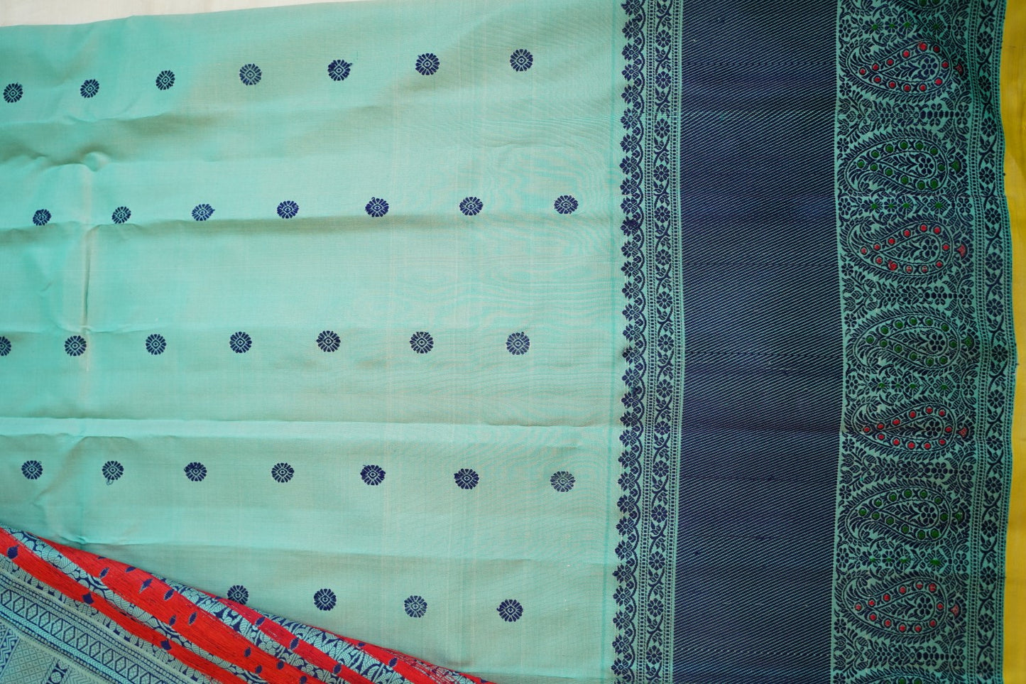 Kanchi Silk Cotton Saree With Zari Border PC10150