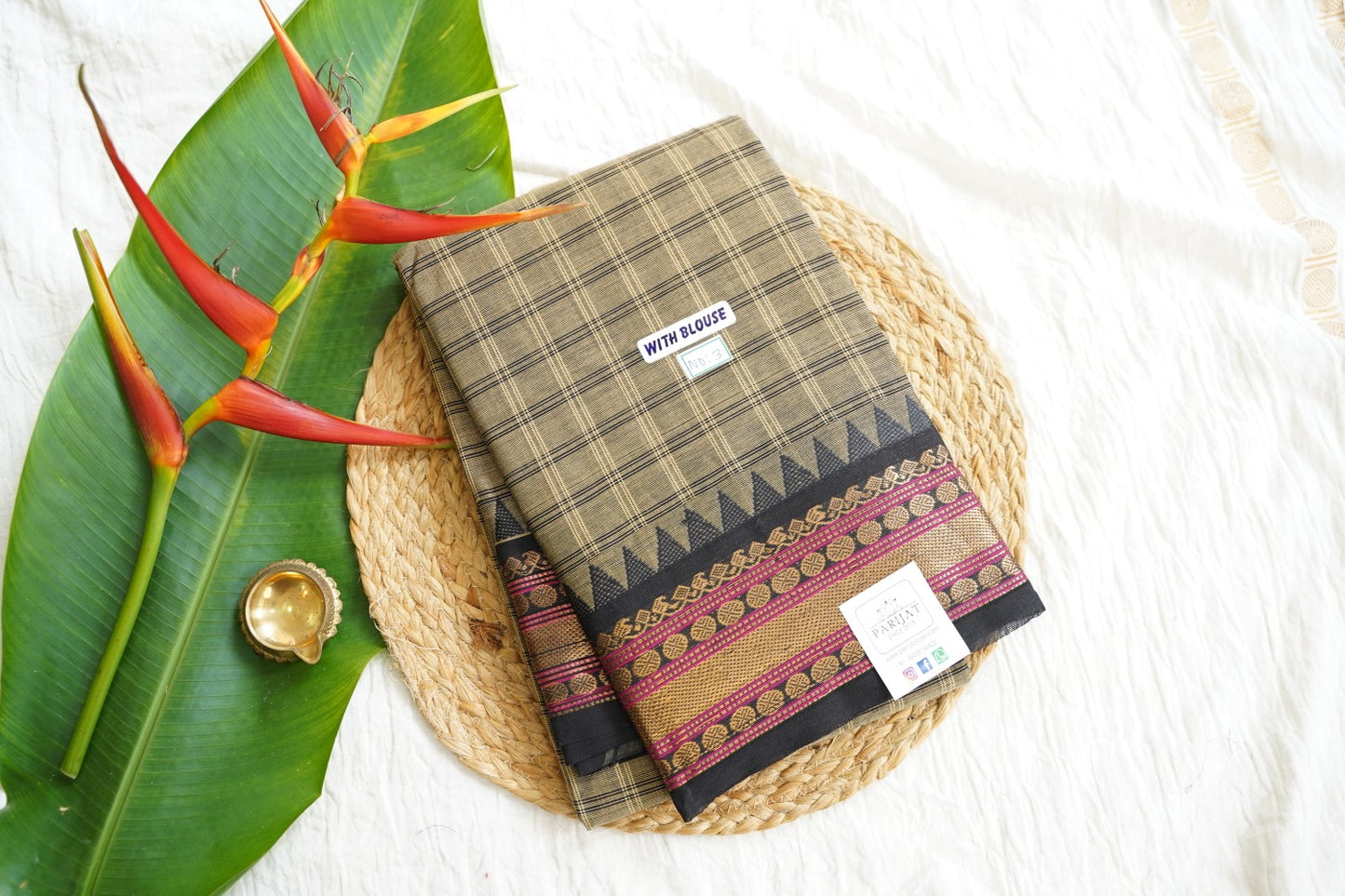 Chettinad handloom Cotton Saree PC15882