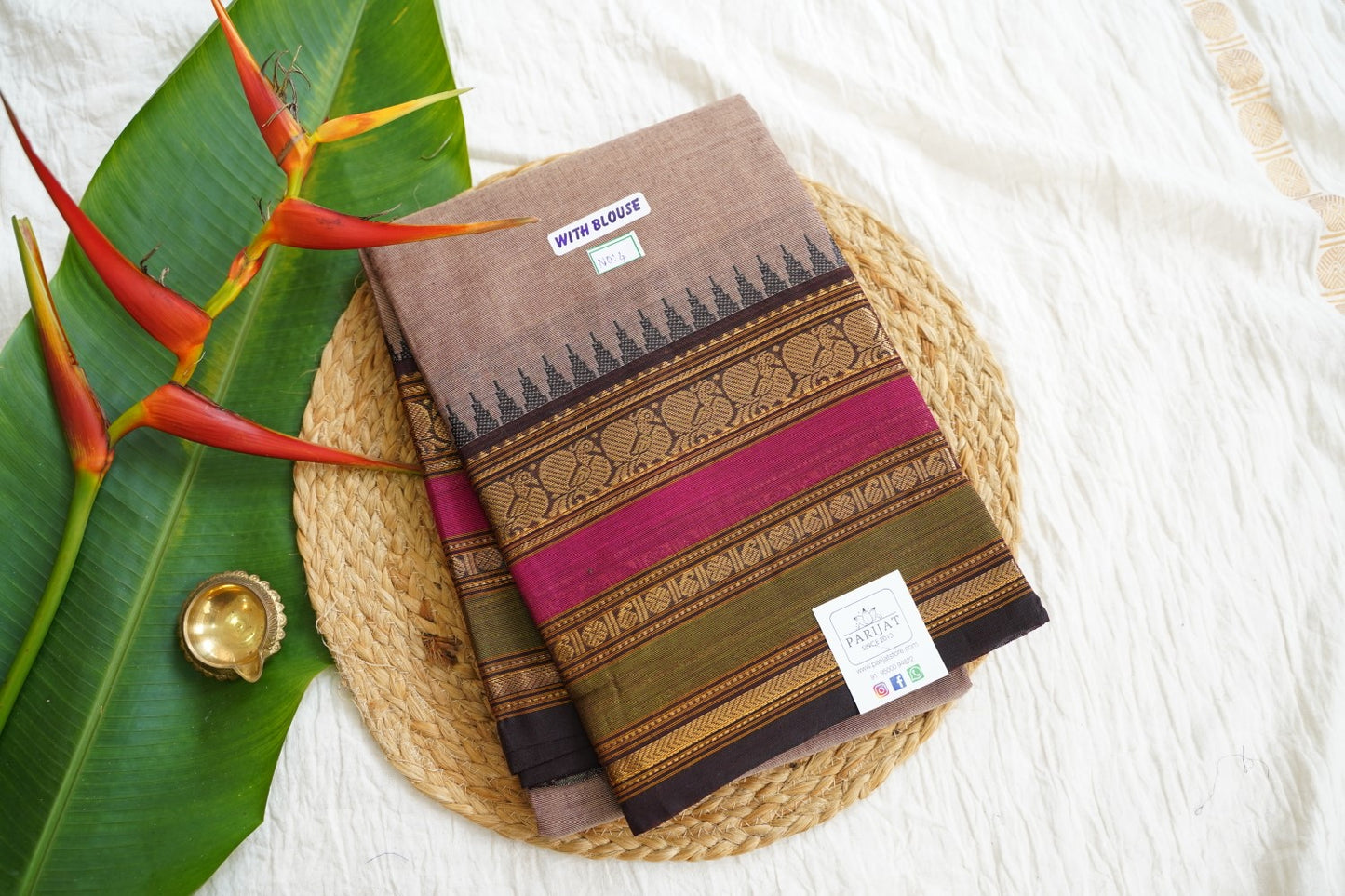 Chettinad handloom Cotton Saree PC15833