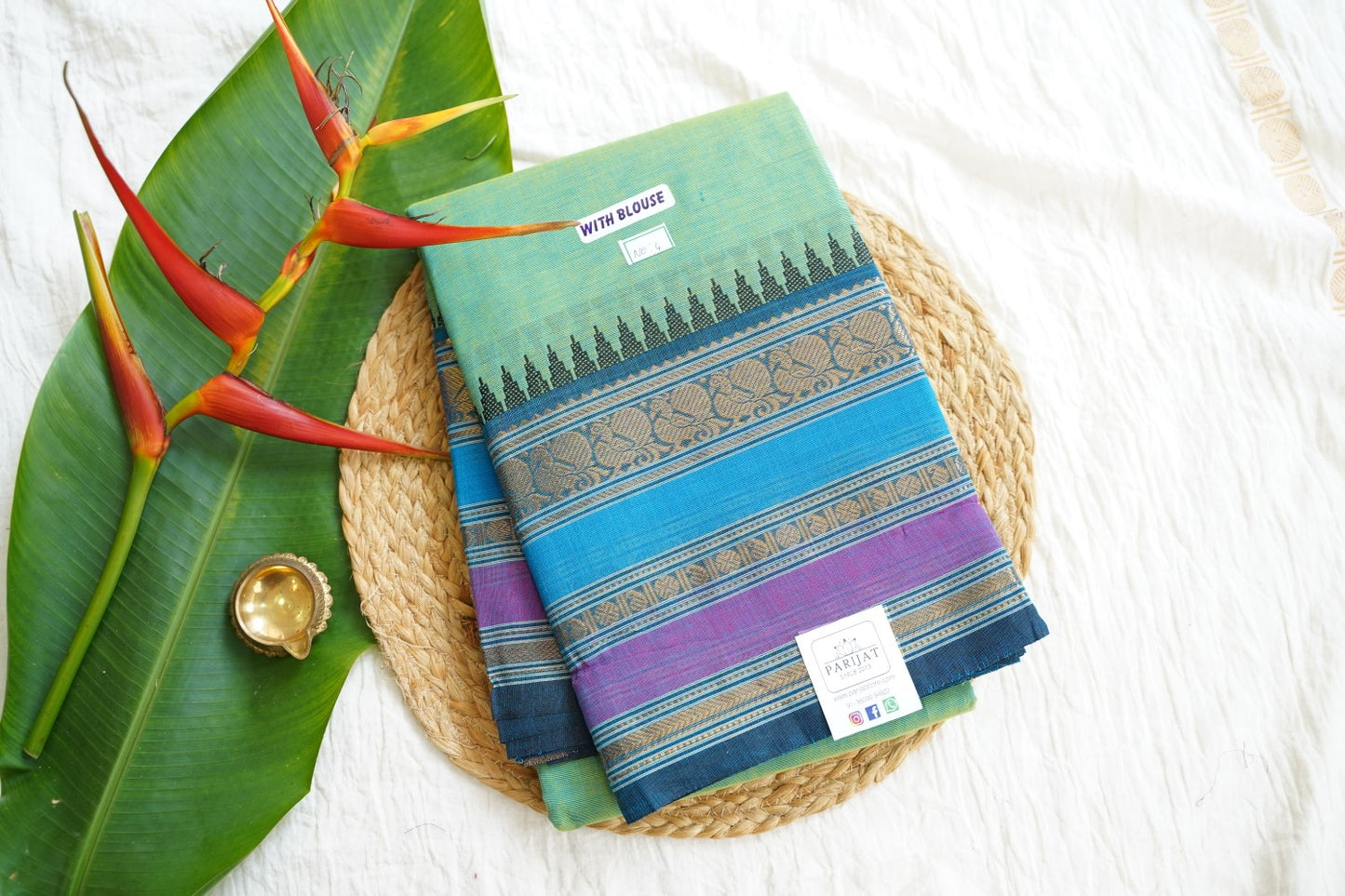 Chettinad handloom Cotton Saree PC15834