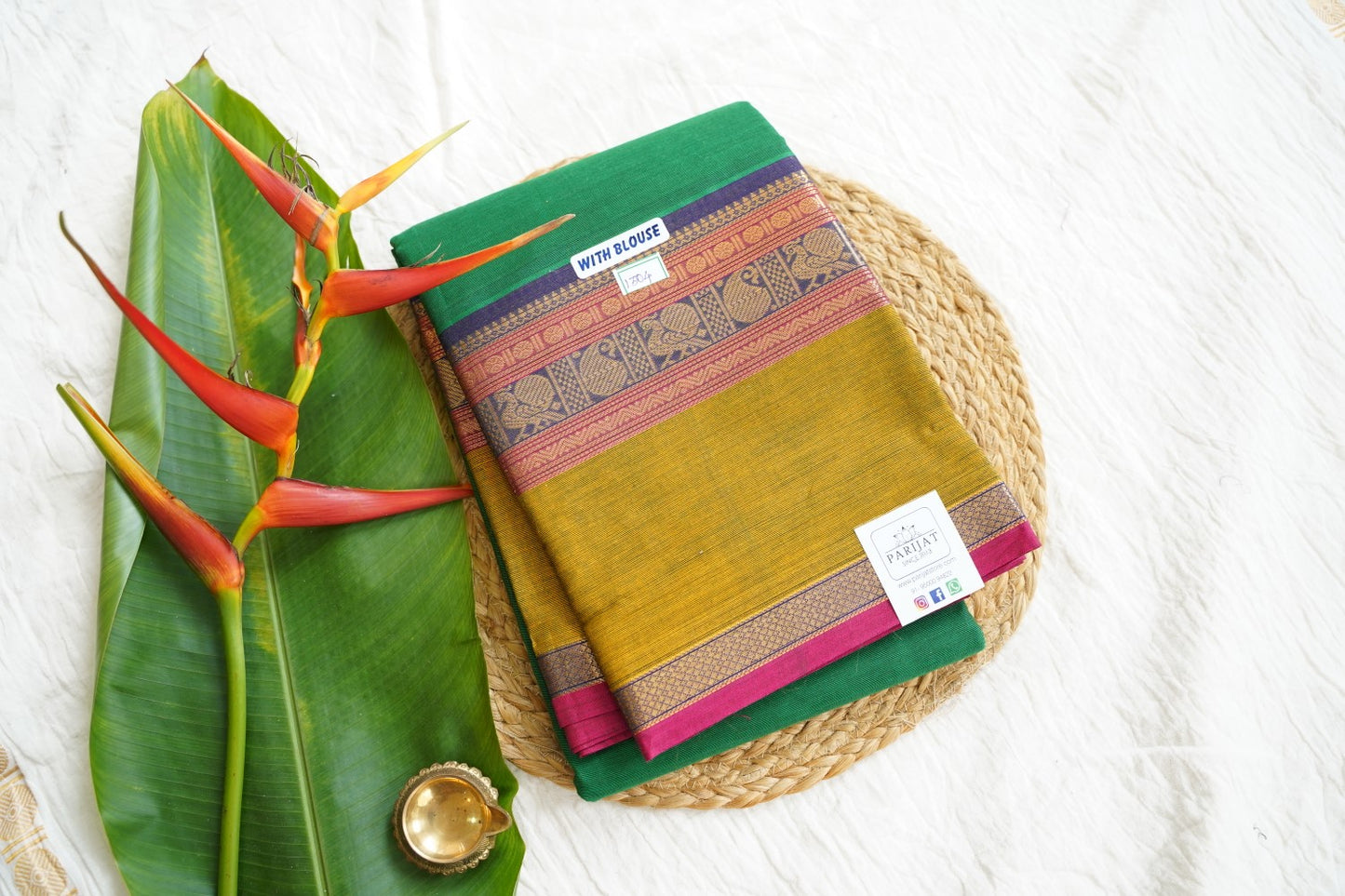 Chettinad handloom Cotton Saree PC15848