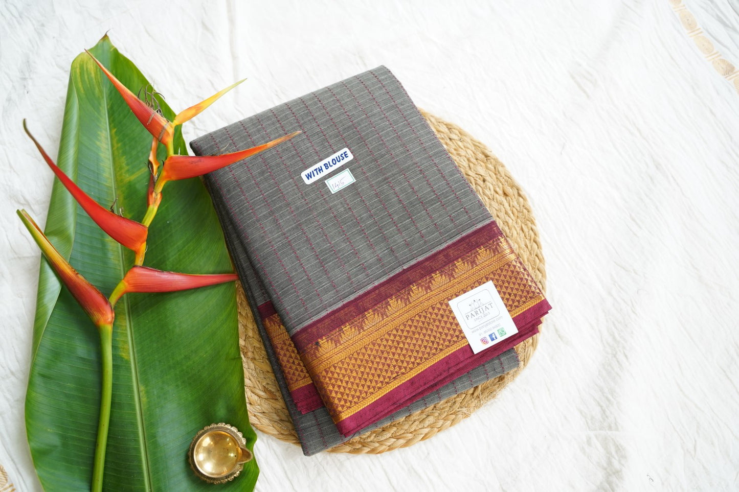 Chettinad handloom Cotton Saree PC15846