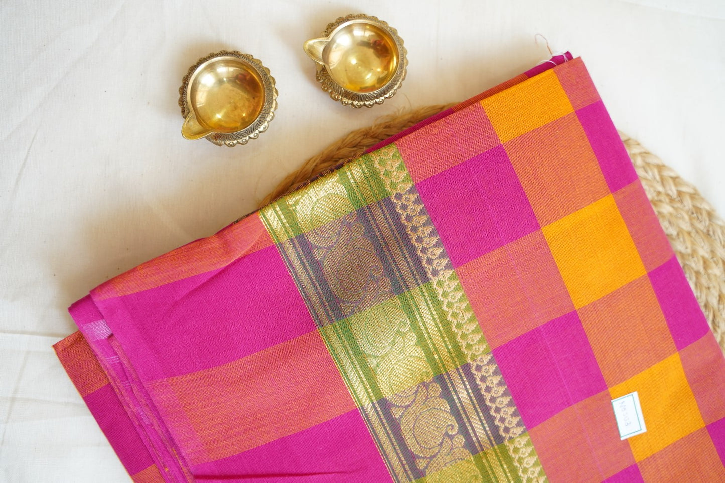 Chettinadu handloom Cotton Saree PC14324