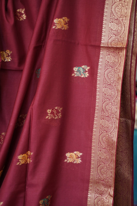 semi chanderi saree PC17884