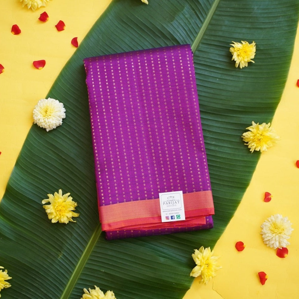 Pruple Pure Kanchi Silk Saree PC10363