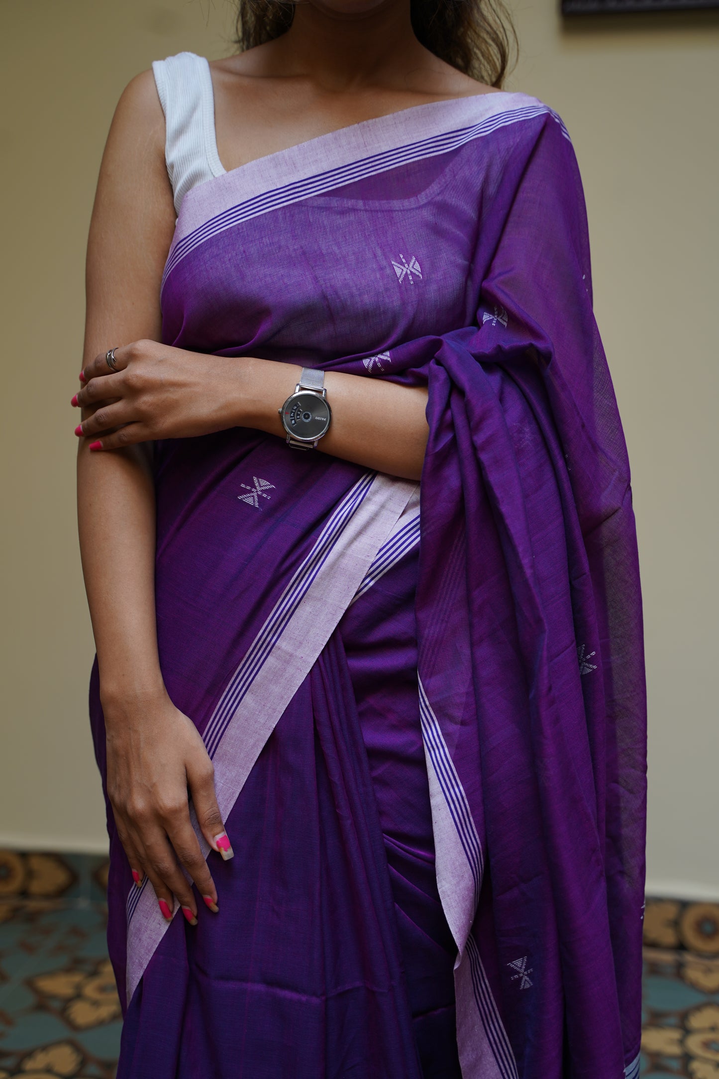 Handloom Mul Cotton Saree-PC13463
