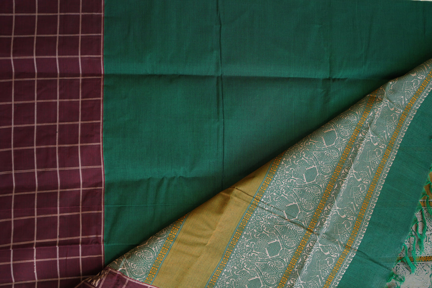 Kanchi handloom Cotton Saree PC14379