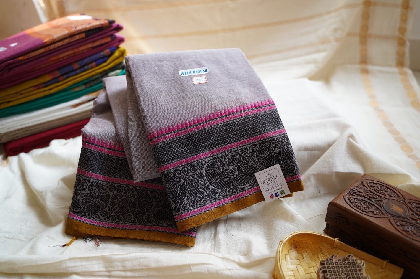Chettinadu handloom Cotton Saree PC13542