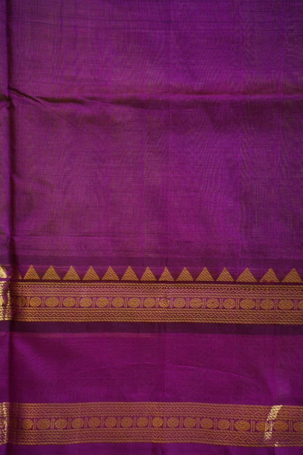 Parrot Green Butta Kanchi Silk Cotton Saree With Zari Border PC11722