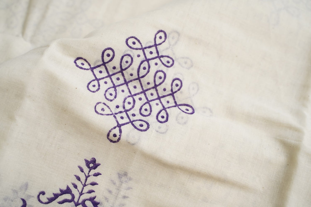 Block Printed cotton Saree PC17944