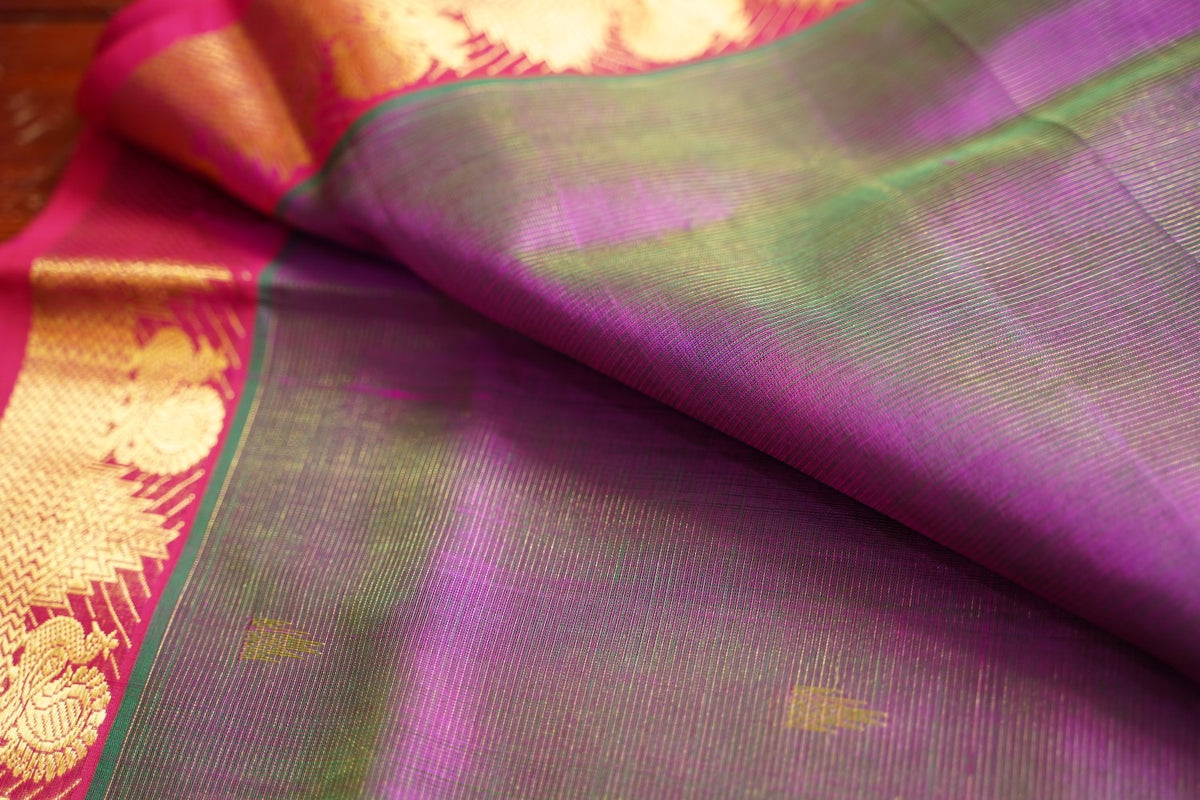 10 Yards Kanchi Handloom Silk Cotton Saree PC17967