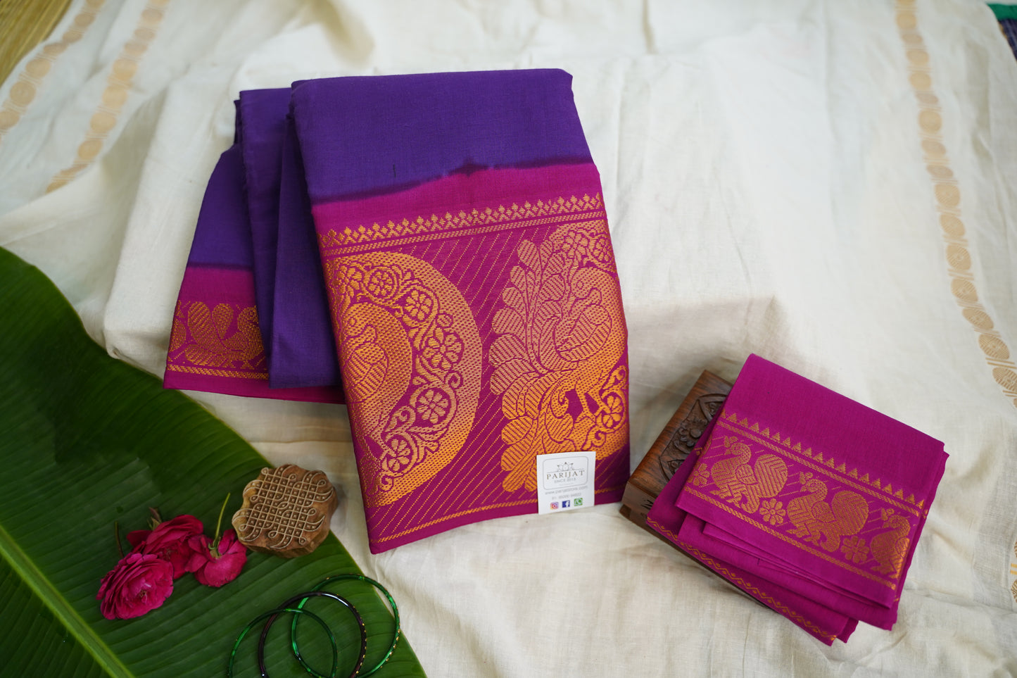 Sungadi Cotton Saree With Blouse PC13589