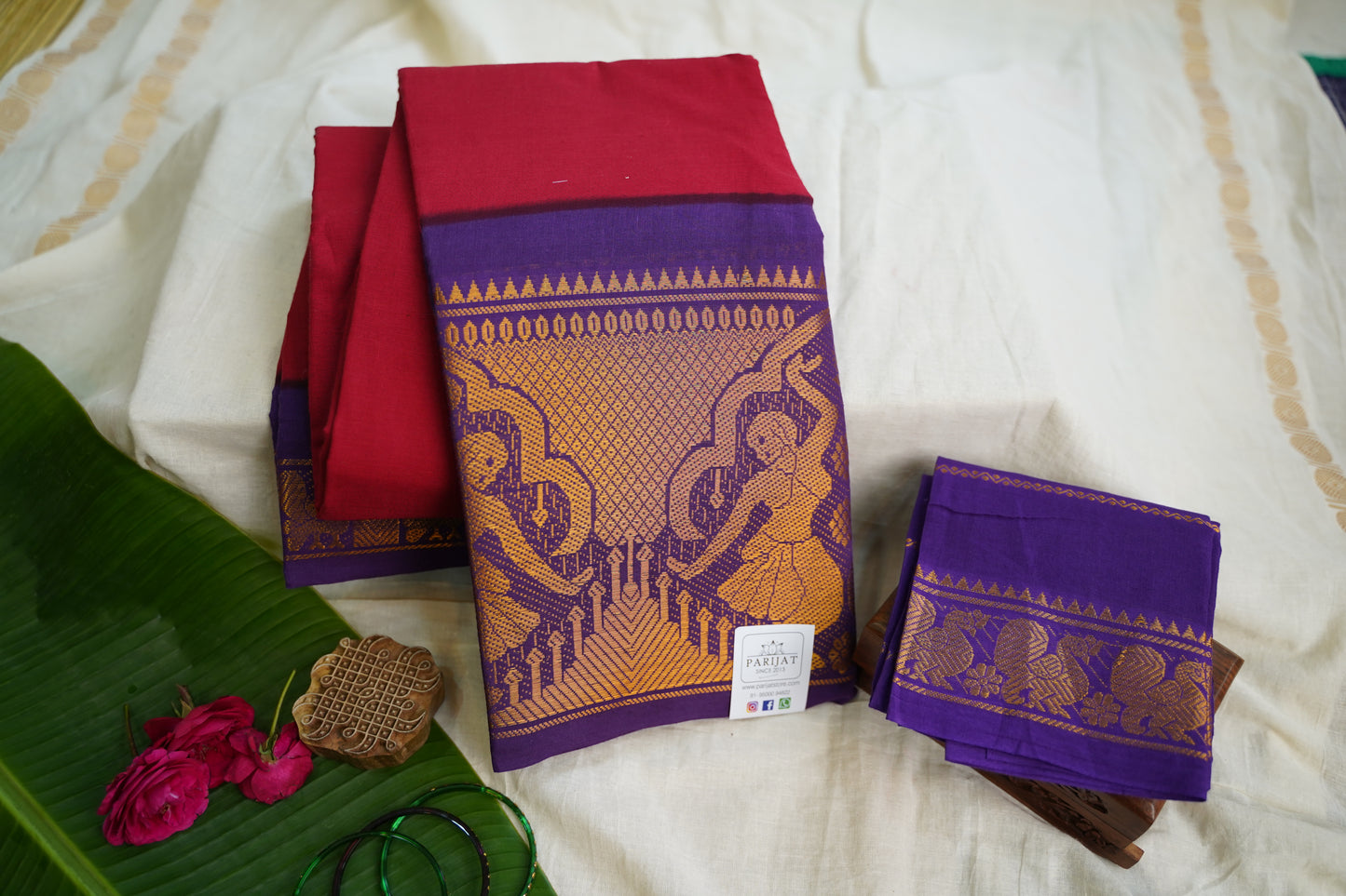 Sungadi Cotton Saree With Blouse PC13585