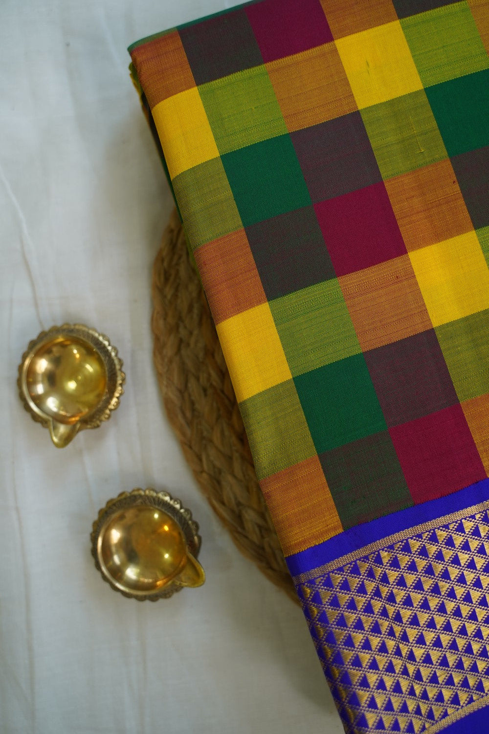 Rust Orange Pure Kanchi Silk Saree PC10700