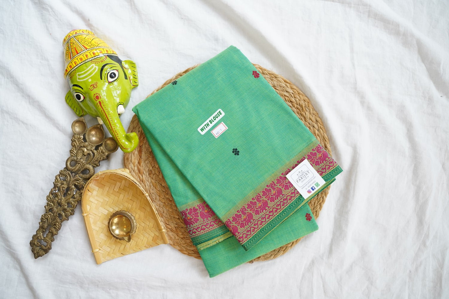 Chettinad handloom Cotton Saree PC16173