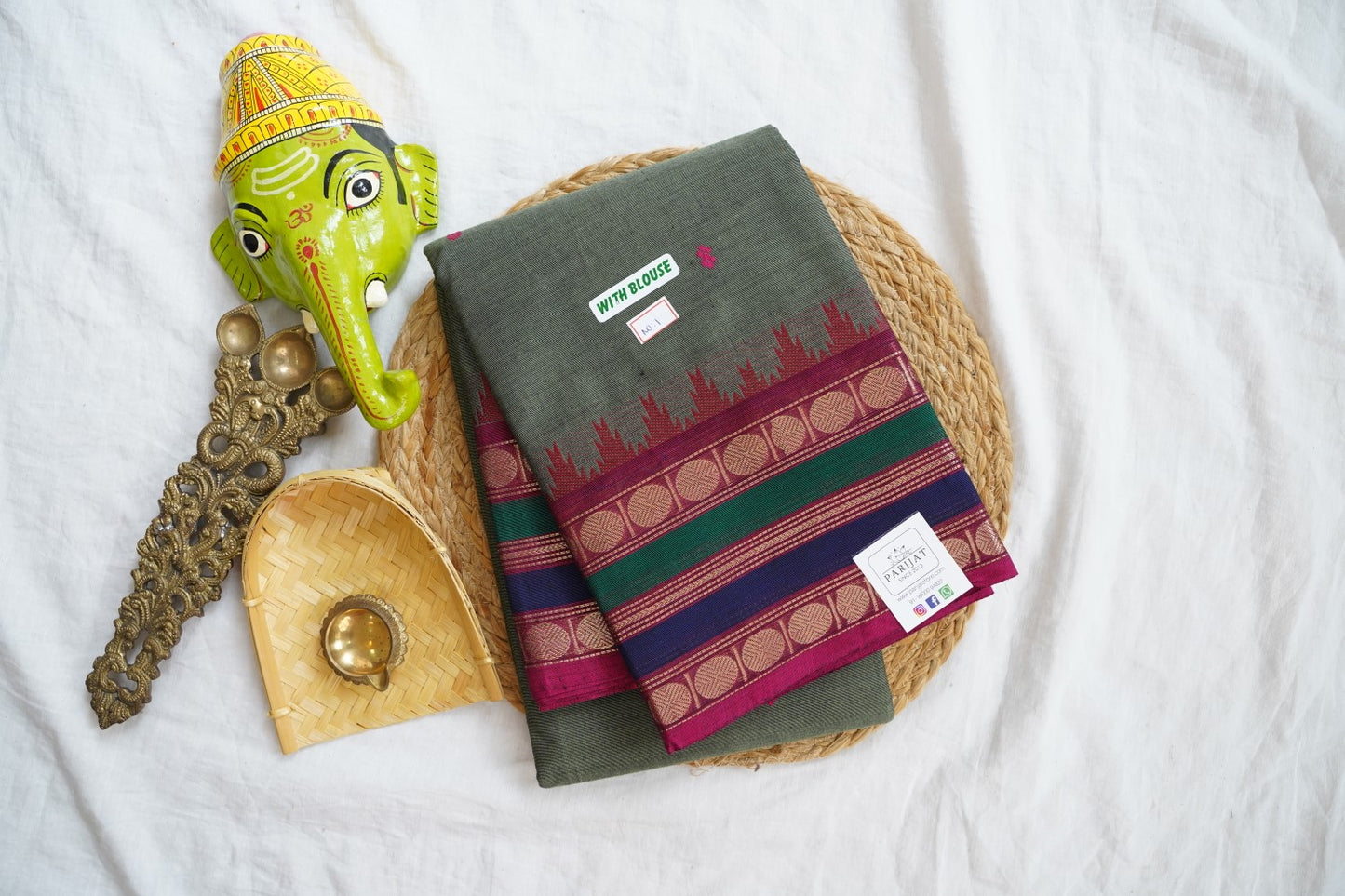 Chettinad handloom Cotton Saree PC16167