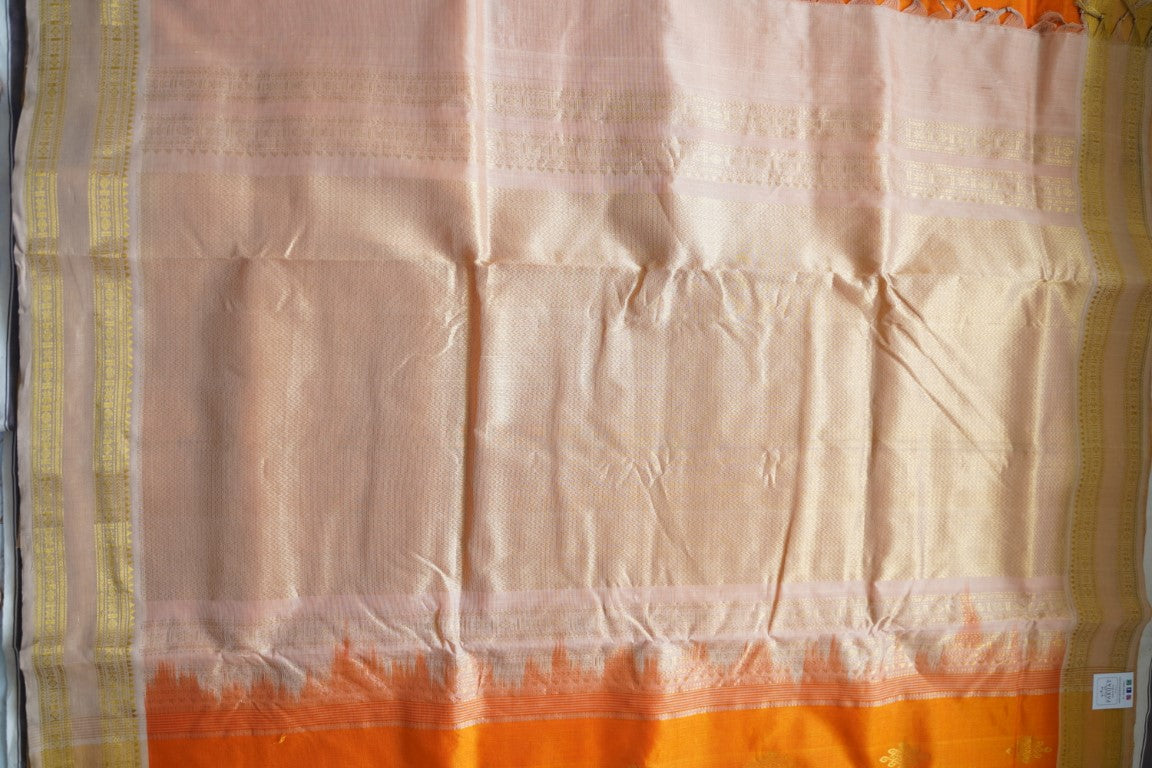 10 Yards Kanchi Handloom Silk Cotton Saree PC13714